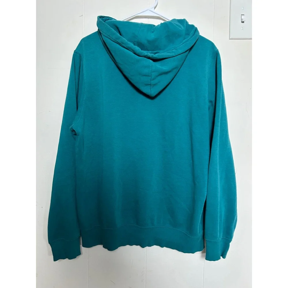 The North Face Mens Pullover Hoodie Teal Hiking Outdoors Sweatshirt Gorpcore M